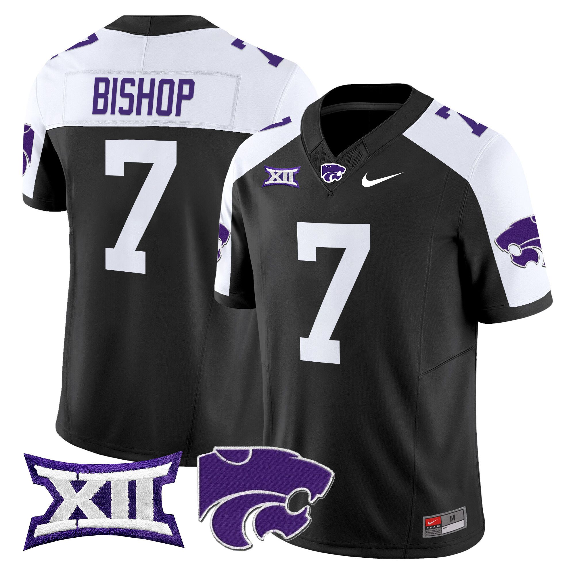 Men Kansas State Wildcats #7 Bishop Black Nike 2024 Vapor Limited NCAA Jersey->ncaa teams->NCAA Jersey
